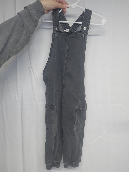 Other - Charcoal Gray Cotton Overalls with Utility Pockets